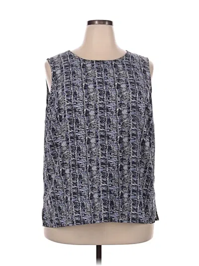 Pre-owned Maggie Barnes Sleeveless Blouse In Blue