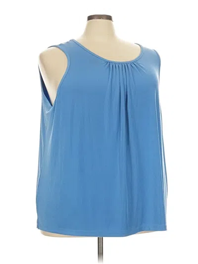 Pre-owned Maggie Barnes Sleeveless Blouse In Blue