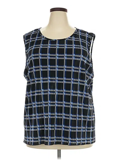 Pre-owned Maggie Barnes Sleeveless Blouse In Blue