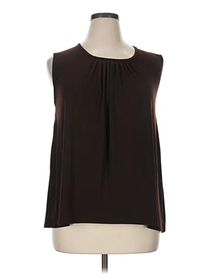 Pre-owned Maggie Barnes Sleeveless Blouse In Brown