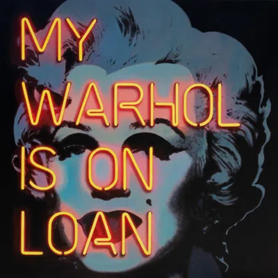 Maggie Hall Black / Red My Warhol Is On Loan, Black - Limited Edition Print Medium