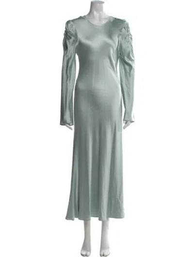 Pre-owned Maggie Marilyn Crew Neck Long Dress In Blue