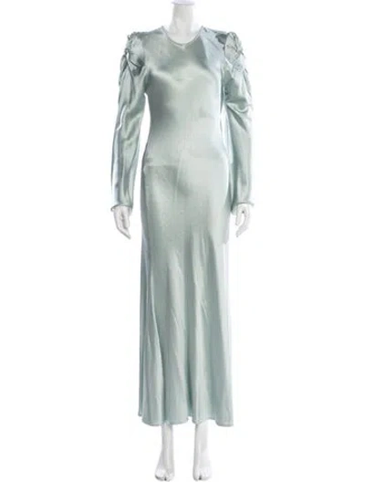 Pre-owned Maggie Marilyn Crew Neck Long Dress In Green