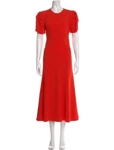 Pre-owned Maggie Marilyn Crew Neck Long Dress In Orange