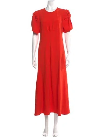 Pre-owned Maggie Marilyn Crew Neck Long Dress In Orange