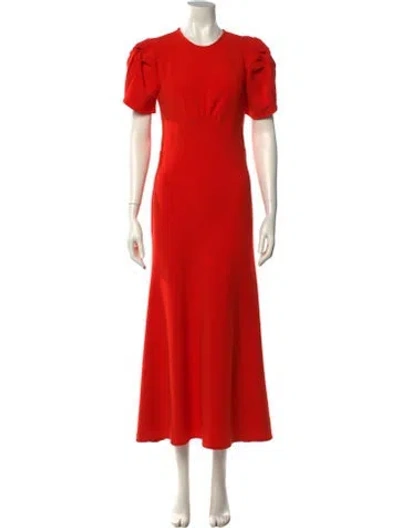 Pre-owned Maggie Marilyn Crew Neck Long Dress In Red