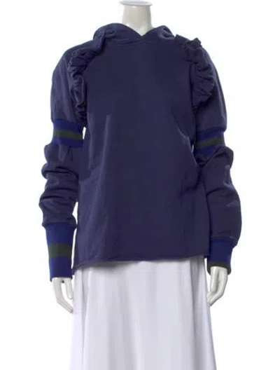 Pre-owned Maggie Marilyn Crew Neck Long Sleeve Hoodie In Blue