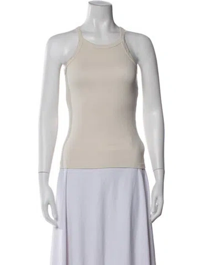 Pre-owned Maggie Marilyn Crew Neck Sleeveless Top In Neutral