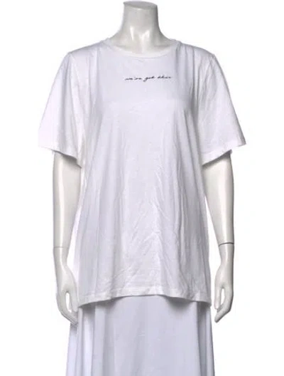 Pre-owned Maggie Marilyn Graphic Print Crew Neck T-shirt In White