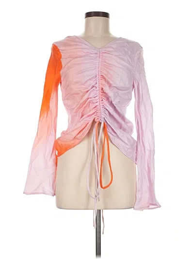 Pre-owned Maggie Marilyn Long Sleeve Blouse In Pink