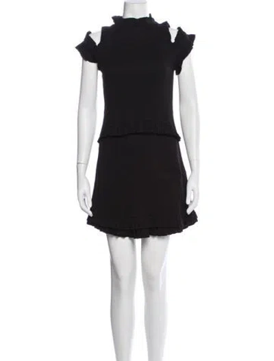 Pre-owned Maggie Marilyn Mock Neck Mini Dress In Blue