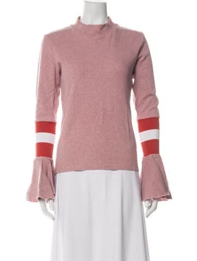 Pre-owned Maggie Marilyn Mock Neck Sweater In Pink