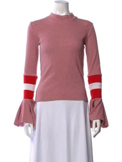 Pre-owned Maggie Marilyn Mock Neck Sweater In Pink