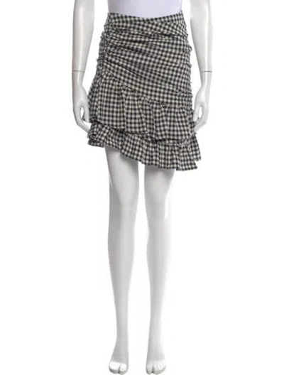 Pre-owned Maggie Marilyn Plaid Print Knee-length Skirt W/ Tags In Black