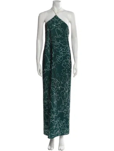 Pre-owned Maggie Marilyn Printed Long Dress In Gray