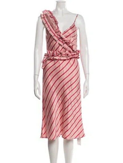 Pre-owned Maggie Marilyn Silk Midi Length Dress In Pink
