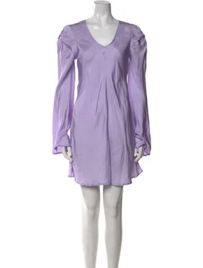 Pre-owned Maggie Marilyn Silk Mini Dress In Purple