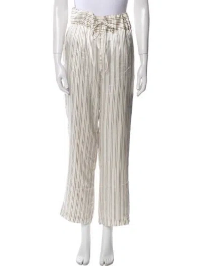 Pre-owned Maggie Marilyn Silk Striped Pajamas In Neutral