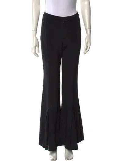 Pre-owned Maggie Marilyn Silk Wide Leg Pants In Black