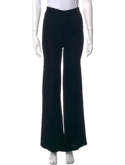 Pre-owned Maggie Marilyn Silk Wide Leg Pants In Black