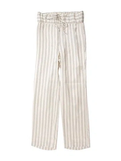 Pre-owned Maggie Marilyn Silk Wide Leg Pants In White