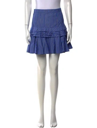 Pre-owned Maggie Marilyn Striped Mini Skirt In Blue