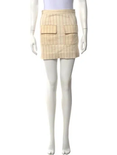 Pre-owned Maggie Marilyn Striped Mini Skirt In Red