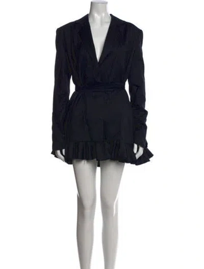 Pre-owned Maggie Marilyn Wool Mini Dress In Black