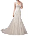 Maggie Sottero Bronson Wedding Dress In Light Champagne/ivory In Multi