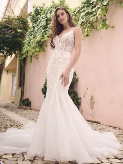 Maggie Sottero Ernestine Wedding Dress In Ivory Over Soft Blush In White