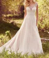 Maggie Sottero Freesia Wedding Dress In Vintage Mist/pewter In Multi