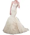 Maggie Sottero Paulina Wedding Dress In Ivory Over Light Gold In Multi