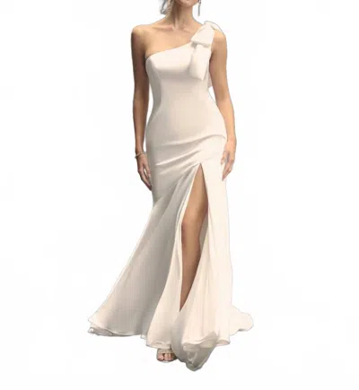 Maggie Sottero Saratoga One-shoulder Wedding Gown In Ivory In Multi