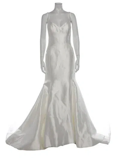 Pre-owned Maggie Sottero Square Neckline Long Dress W/ Tags In Grey
