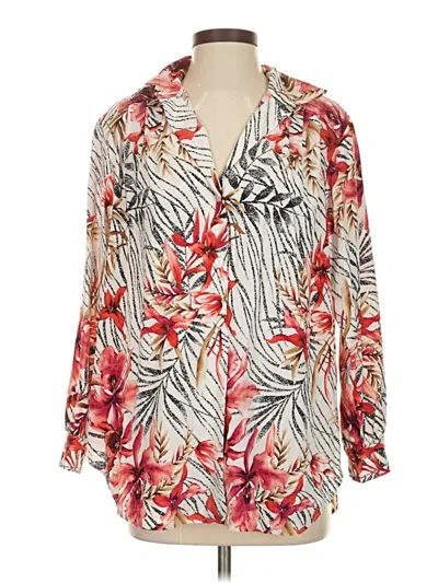 Pre-owned Maggie Sweet 3/4 Sleeve Blouse In Red