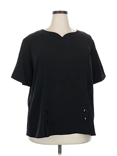 Pre-owned Maggie Sweet Short Sleeve Blouse In Black