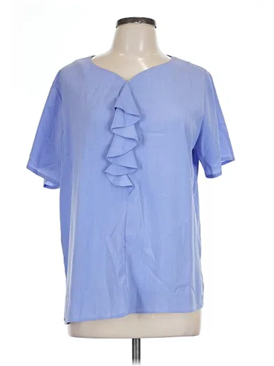 Pre-owned Maggie Sweet Short Sleeve Blouse In Blue