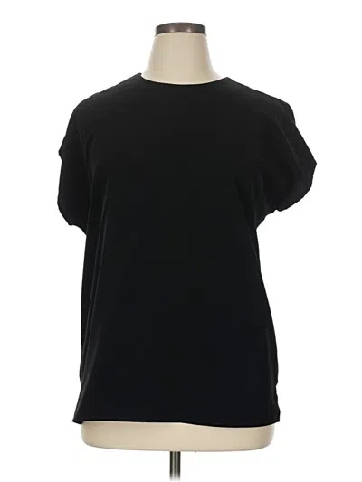 Pre-owned Maggie Sweet Short Sleeve Top Black Crew Neck Tops