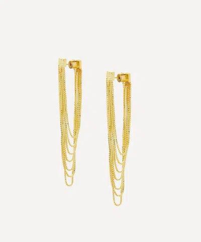 Maggoosh 10ct Gold Tiny Dancer Chain Drop Earrings