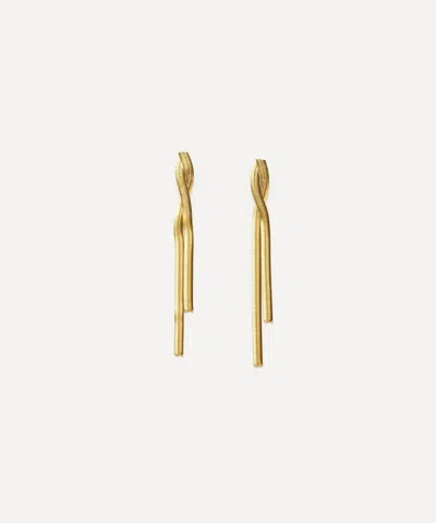 Maggoosh 10ct Gold Twister Drop Earrings