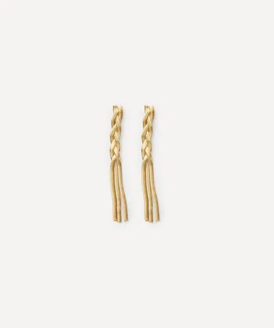 Maggoosh 18ct Gold-plated Liquid Braid Drop Earrings