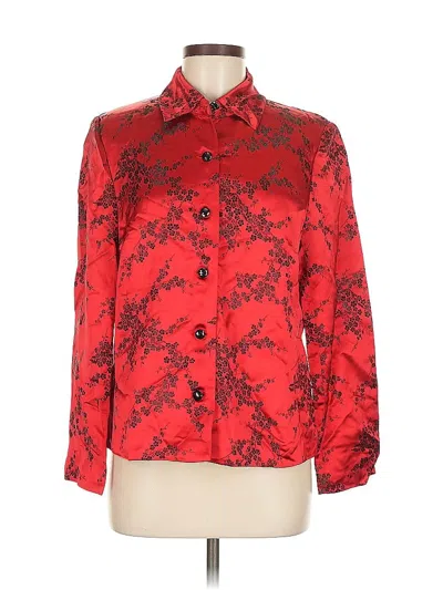 Pre-owned Maggy L 3/4 Sleeve Blouse In Red