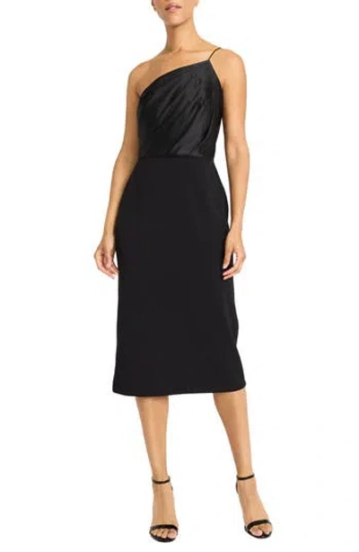 Maggy London Asymmetrical Sheath In Black