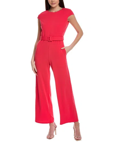 Maggy London Belted Jumpsuit In Pink
