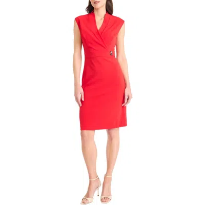 Maggy London Blazer Sheath Dress In Red