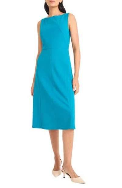 Maggy London Boat Neck Sleeveless Fit & Flare Dress