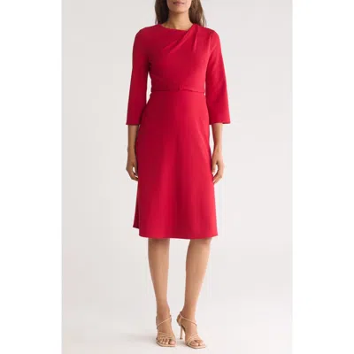 Maggy London Bow Twist Sheath Dress In Arresting Red