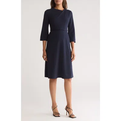 Maggy London Bow Twist Sheath Dress In Twilight Navy