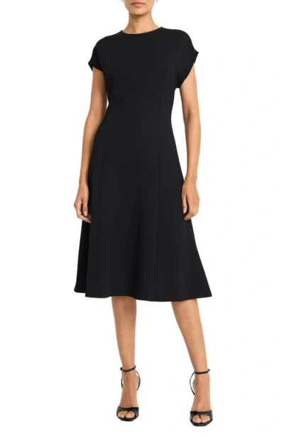 Maggy London Cap Sleeve A-line Dress In Black