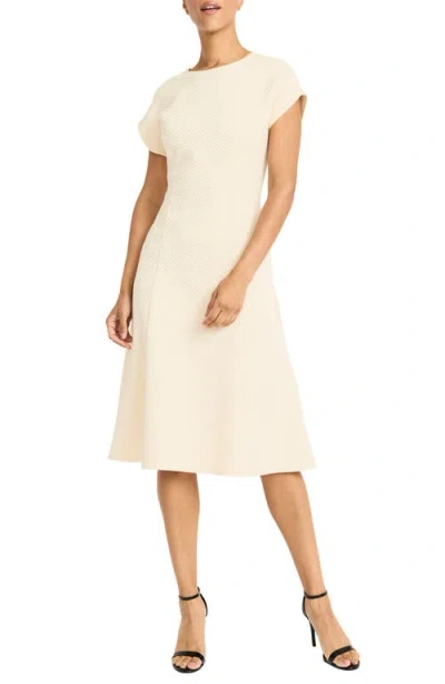 Maggy London Cap Sleeve A-line Dress In Ivory